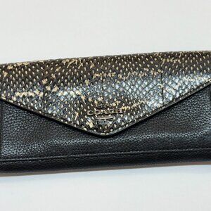 Coach Snakeskin & Leather Envelope Continental Wallet